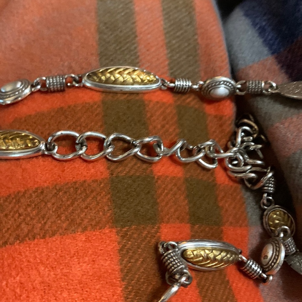 Brighton chain belt. around 30 years old. It is sliver & gold. great condition